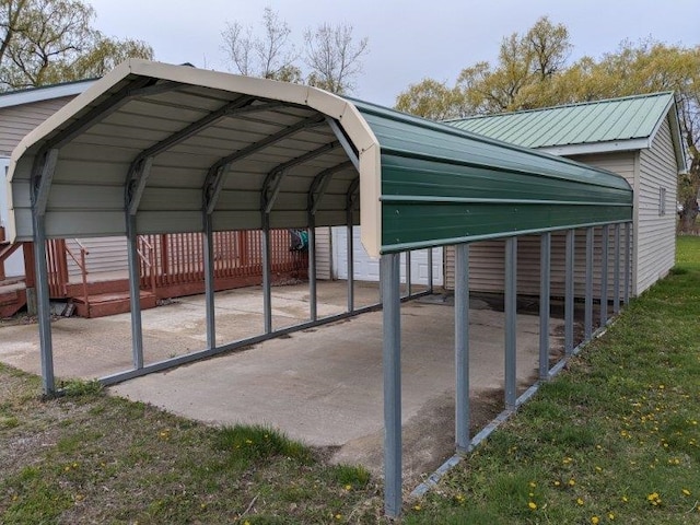 view of parking featuring a detached carport