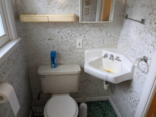 bathroom featuring toilet and a sink