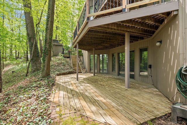 4943 Canyon Oaks Dr, Brighton, MI 48114 - deck featuring stairs