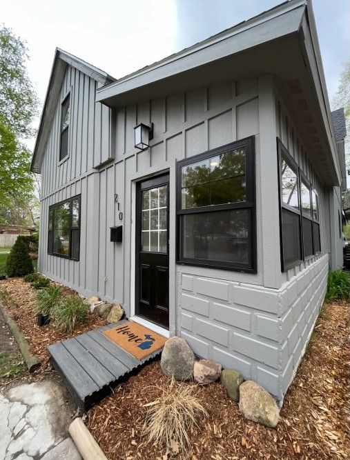 exterior space featuring board and batten siding