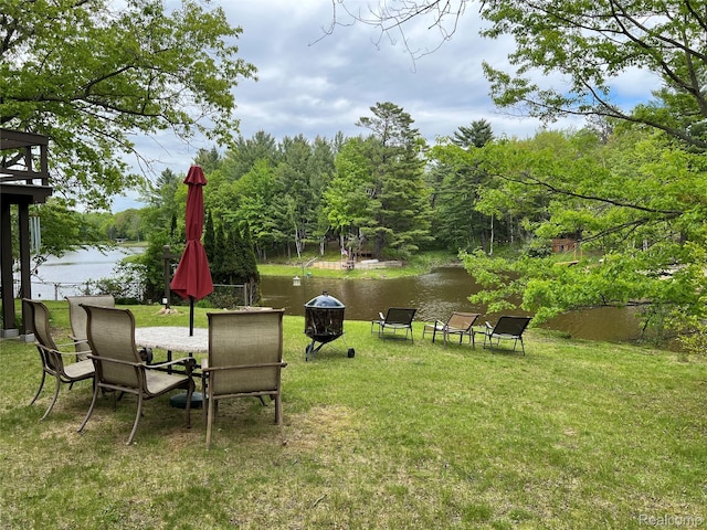 4564 Wildwood Rd, Alger, MI 48610 - view of green lawn featuring a water view