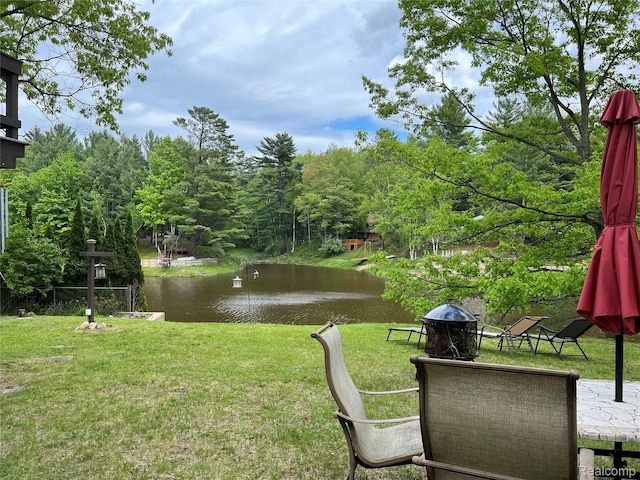 4564 Wildwood Rd, Alger, MI 48610 - view of green lawn with a water view