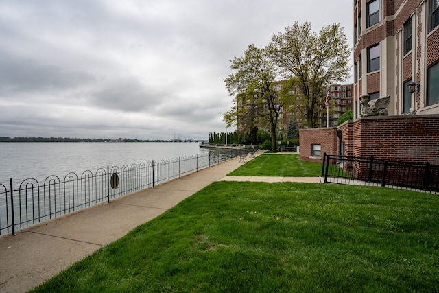 8162 E Jefferson Ave Unit 16A, Detroit, MI 48214 - view of yard with a water view