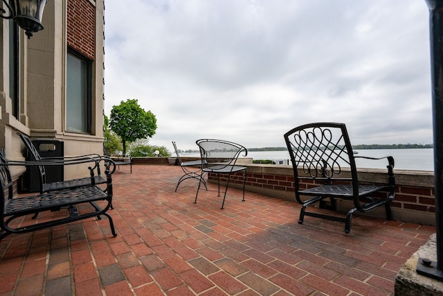 8162 E Jefferson Ave Unit 16A, Detroit, MI 48214 - view of patio with a water view