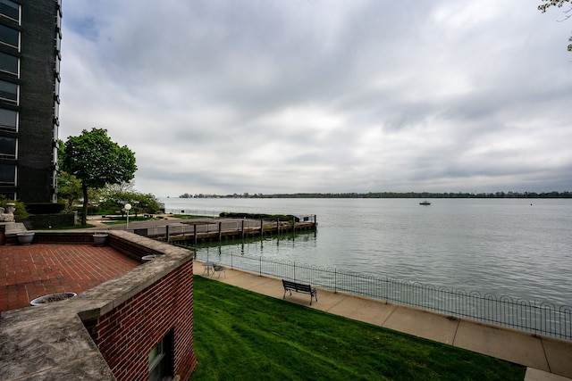 8162 E Jefferson Ave Unit 16A, Detroit, MI 48214 - water view featuring a boat dock