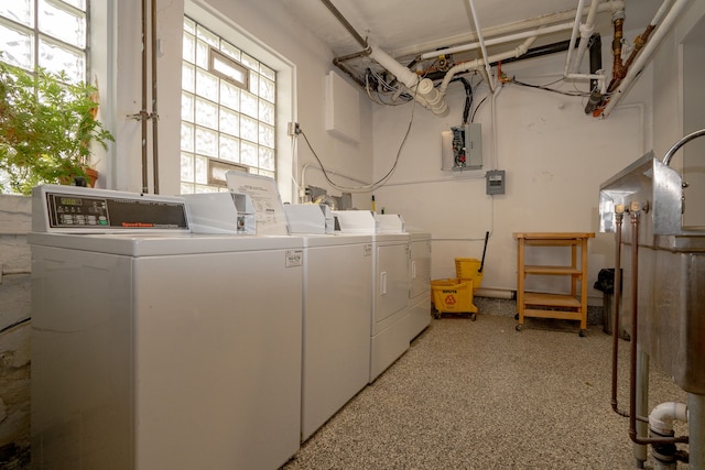 8162 E Jefferson Ave Unit 16A, Detroit, MI 48214 - communal laundry room with separate washer and dryer