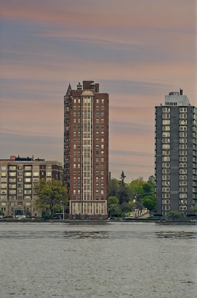 8162 E Jefferson Ave Unit 16A, Detroit, MI 48214 - property at dusk with a water view