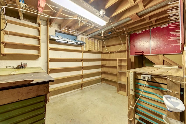 18377 Sunset St, Livonia, MI 48152 - unfinished basement with a workshop area