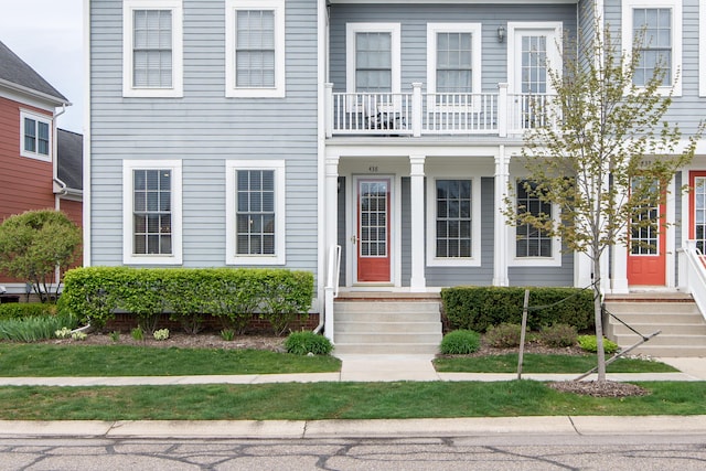 438 Filmore St, Canton, MI 48188 - view of front of property featuring a porch and a balcony