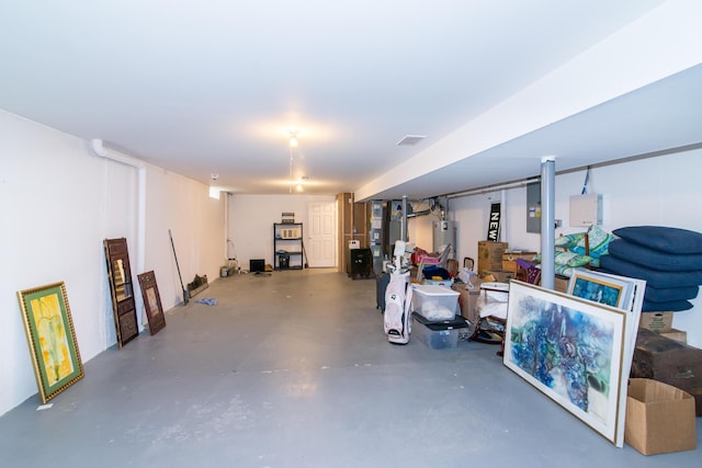 438 Filmore St, Canton, MI 48188 - basement featuring water heater, heating unit, and visible vents