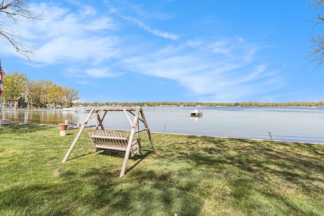 8570 Riverside Dr, Brighton, MI 48116 - view of green lawn with a water view