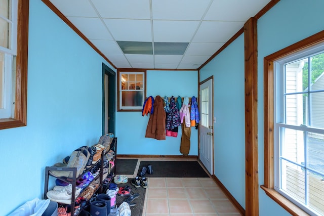 2847 N Custer Rd, Monroe, MI 48162 - entryway with a drop ceiling and baseboards