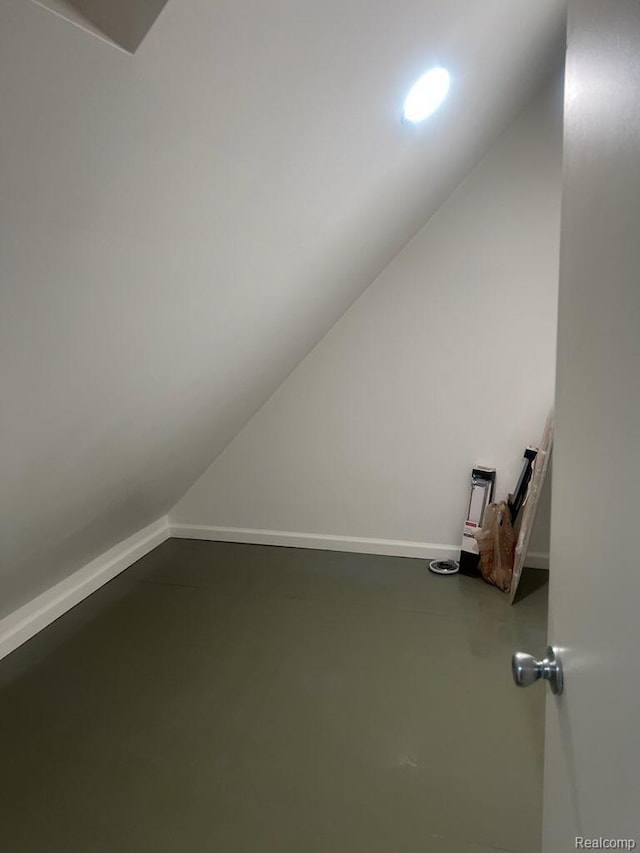 314 W 2nd Ave, Flint, MI 48503 - additional living space featuring concrete floors and lofted ceiling