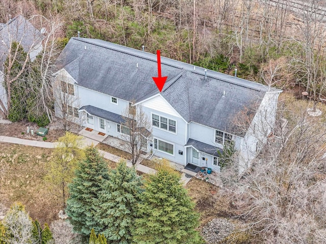 view from above of property