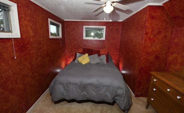 56193 Murray St, Mattawan, MI 49071 - bedroom with ornamental molding and a ceiling fan
