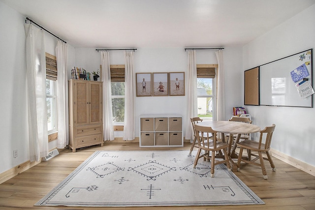315 E Main St, Hart, MI 49420 - dining room featuring light wood-type flooring, visible vents, and baseboards