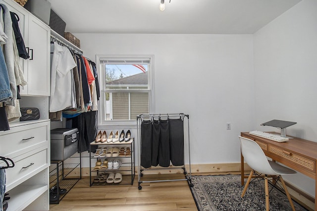 315 E Main St, Hart, MI 49420 - walk in closet featuring light wood finished floors