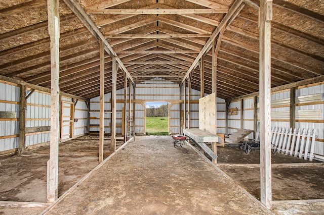 miscellaneous room featuring vaulted ceiling