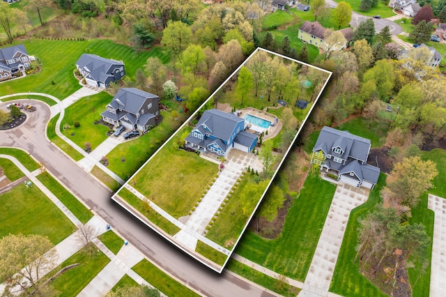 5849 Gavin Ln, Kalamazoo, MI 49009 - birds eye view of property with a residential view