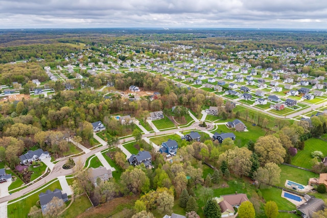 5849 Gavin Ln, Kalamazoo, MI 49009 - aerial view featuring a wooded view