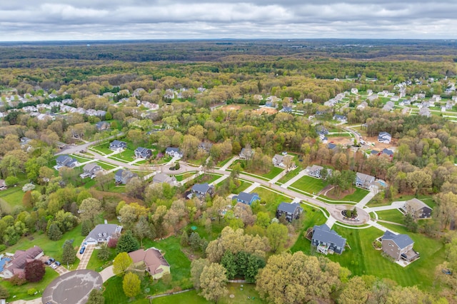 5849 Gavin Ln, Kalamazoo, MI 49009 - drone / aerial view featuring a forest view and a residential view