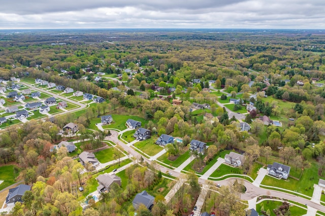 5849 Gavin Ln, Kalamazoo, MI 49009 - birds eye view of property featuring a view of trees and a residential view