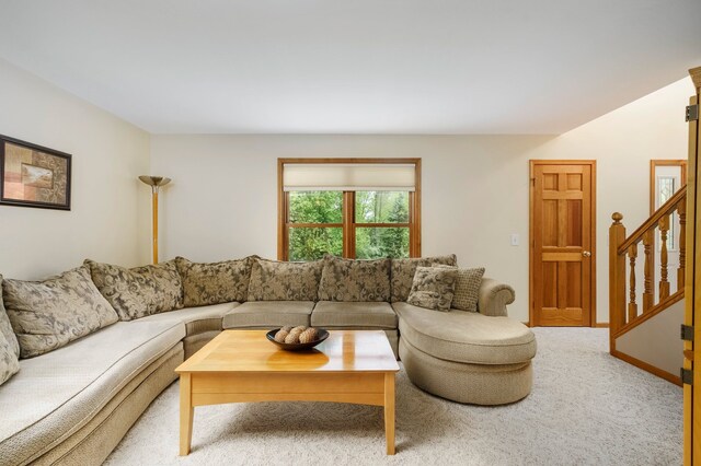 4217 Phillips Rd, Metamora, MI 48455 - living area featuring stairs and carpet flooring