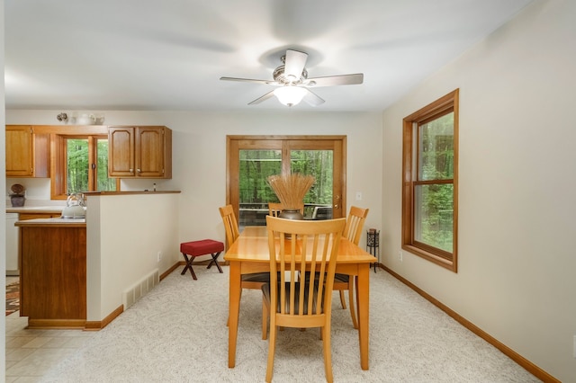 4217 Phillips Rd, Metamora, MI 48455 - dining space with a ceiling fan and baseboards