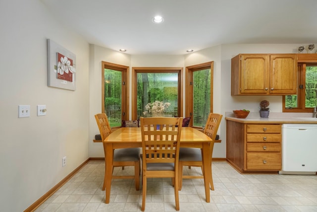 4217 Phillips Rd, Metamora, MI 48455 - dining space with plenty of natural light, baseboards, and recessed lighting