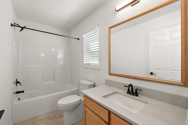 4125 Newton Rd, Commerce Twp, MI 48390 - bathroom with toilet, tile patterned flooring, vanity, and  shower combination