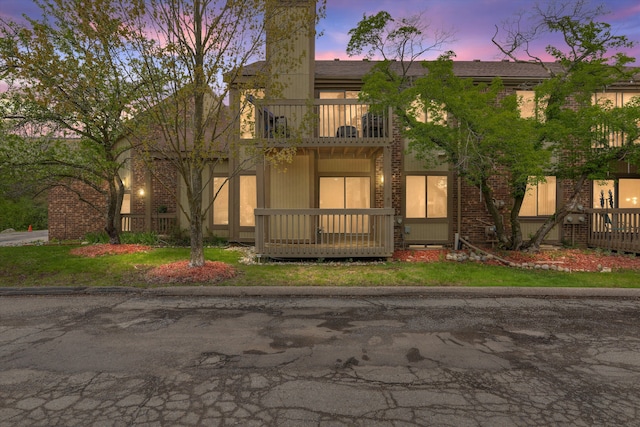 view of property featuring a balcony
