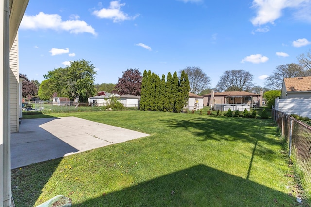 view of yard with a patio area
