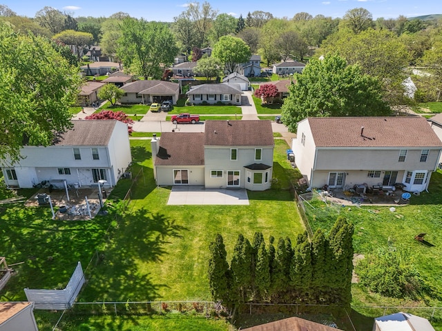 aerial perspective of suburban area