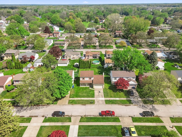 aerial perspective of suburban area