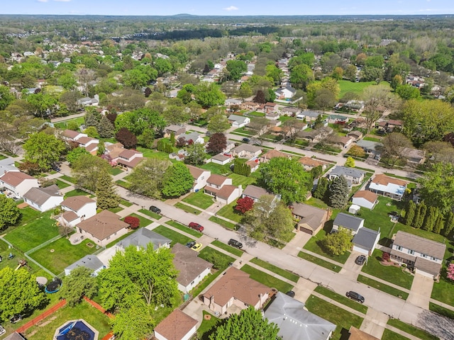 aerial view of residential area