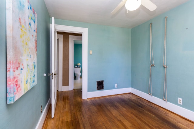 320 E Farnum Ave, Royal Oak, MI 48067 - empty room with wood finished floors, baseboards, and ceiling fan