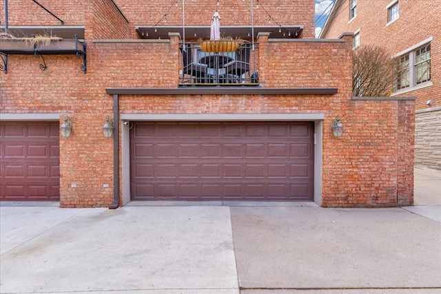 garage featuring driveway
