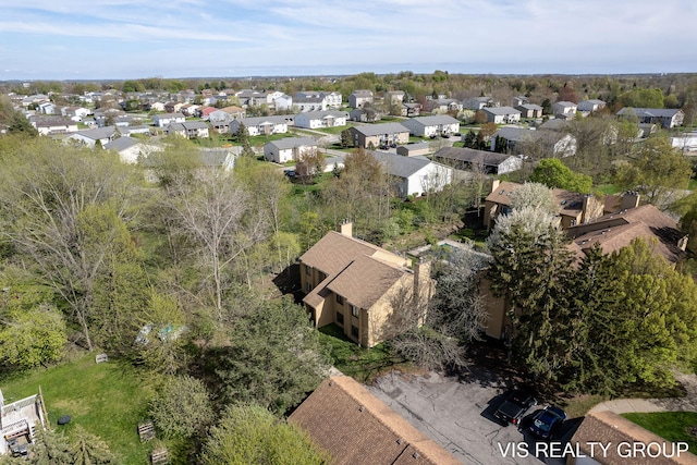 aerial view featuring a residential view