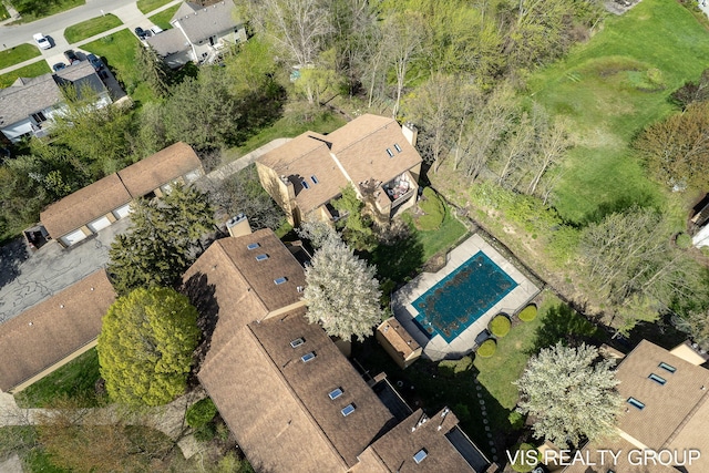 drone / aerial view featuring a residential view