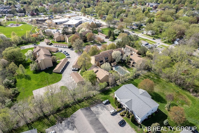 bird's eye view with a residential view