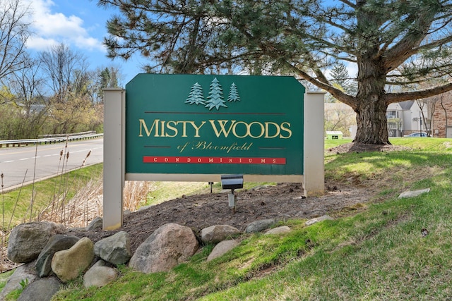 view of community sign