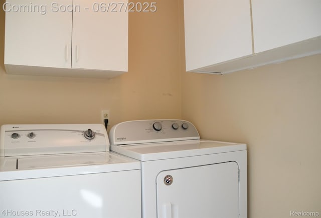 4184 Colorado Ln Unit 117, West Bloomfield, MI 48322 - washroom with cabinet space and washing machine and dryer