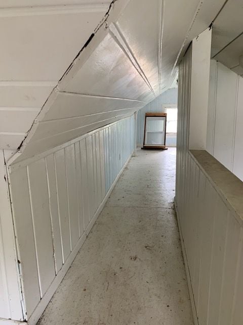 bonus room featuring lofted ceiling