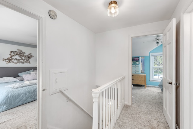 6171 S Main St, Clarkston, MI 48346 - hall with carpet and an upstairs landing