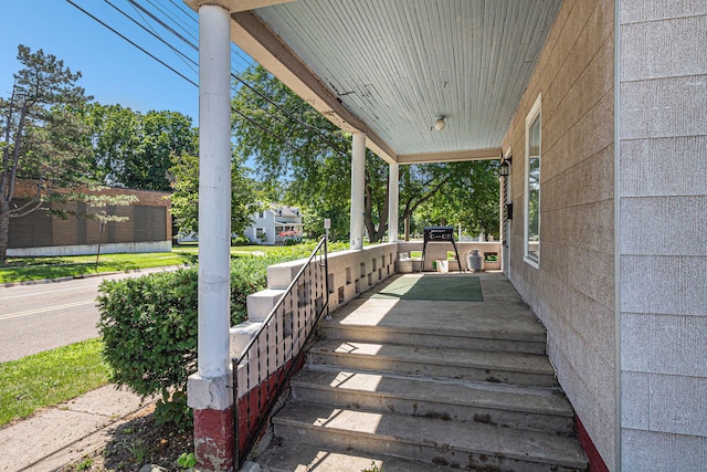 view of patio with a porch