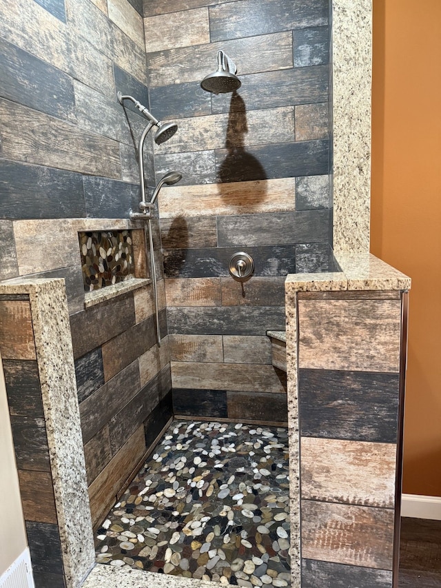 4212 4th St, Brown City, MI 48416 - bathroom featuring tiled shower