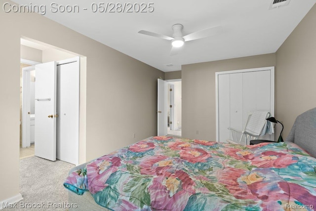 4395 Hickory Ct, Orchard Lake, MI 48323 - bedroom with carpet floors and a ceiling fan