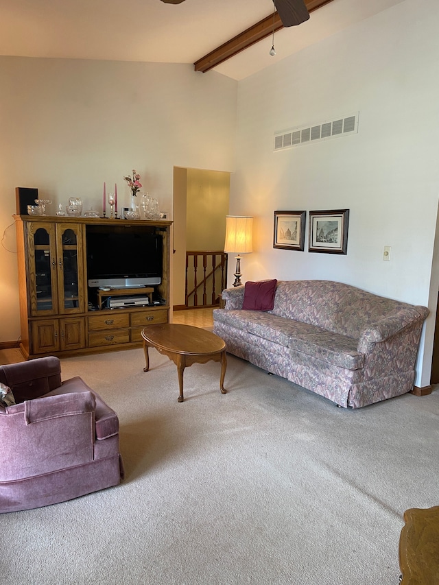 view of carpeted living room