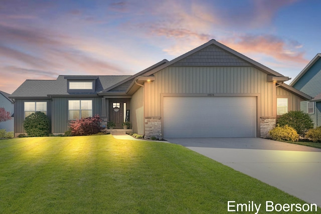 view of front of house featuring an attached garage and board and batten siding