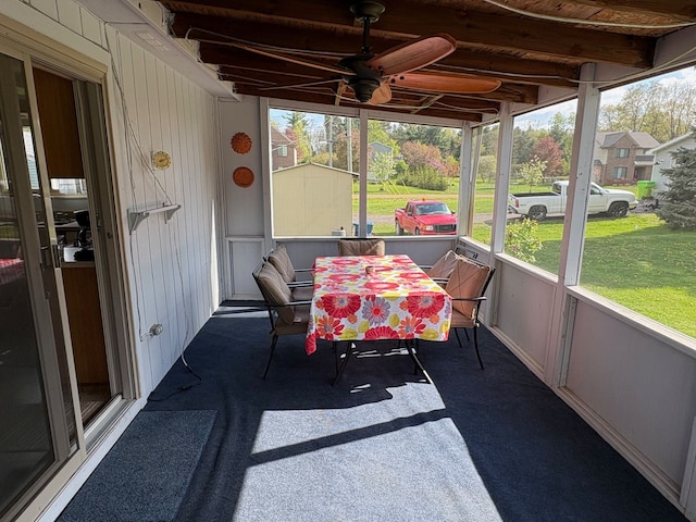 2725 Ormond Rd, White Lake, MI 48383 - sunroom / solarium with healthy amount of natural light and ceiling fan